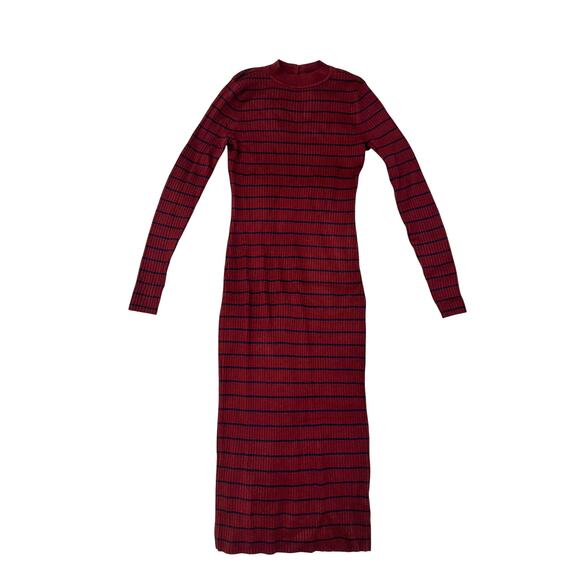 Abercrombie & Fitch Dresses & Skirts - Abercrombie & Fitch Ribbed Knit Striped Bodycon Midi Dress Women’s Medium Preppy